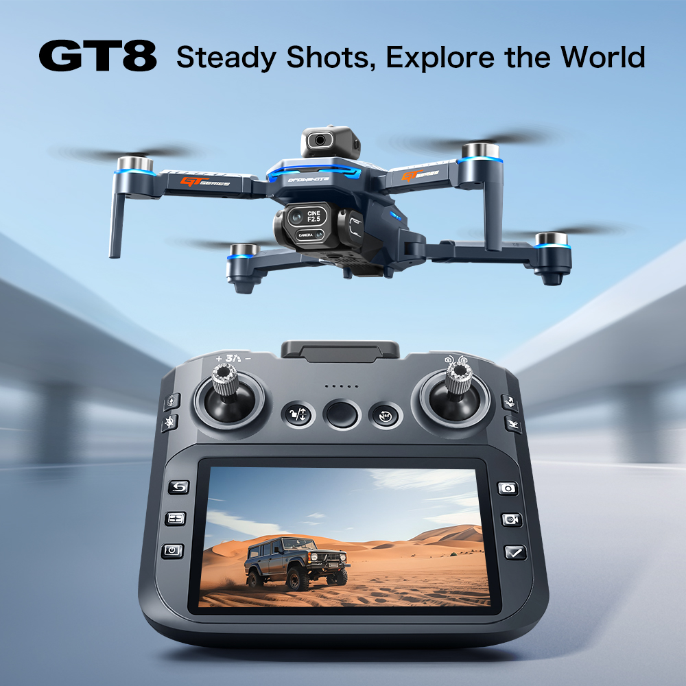 Dron Plegable GT8 Max 8K HD Pr - Drone Controller Screen reseña y precio