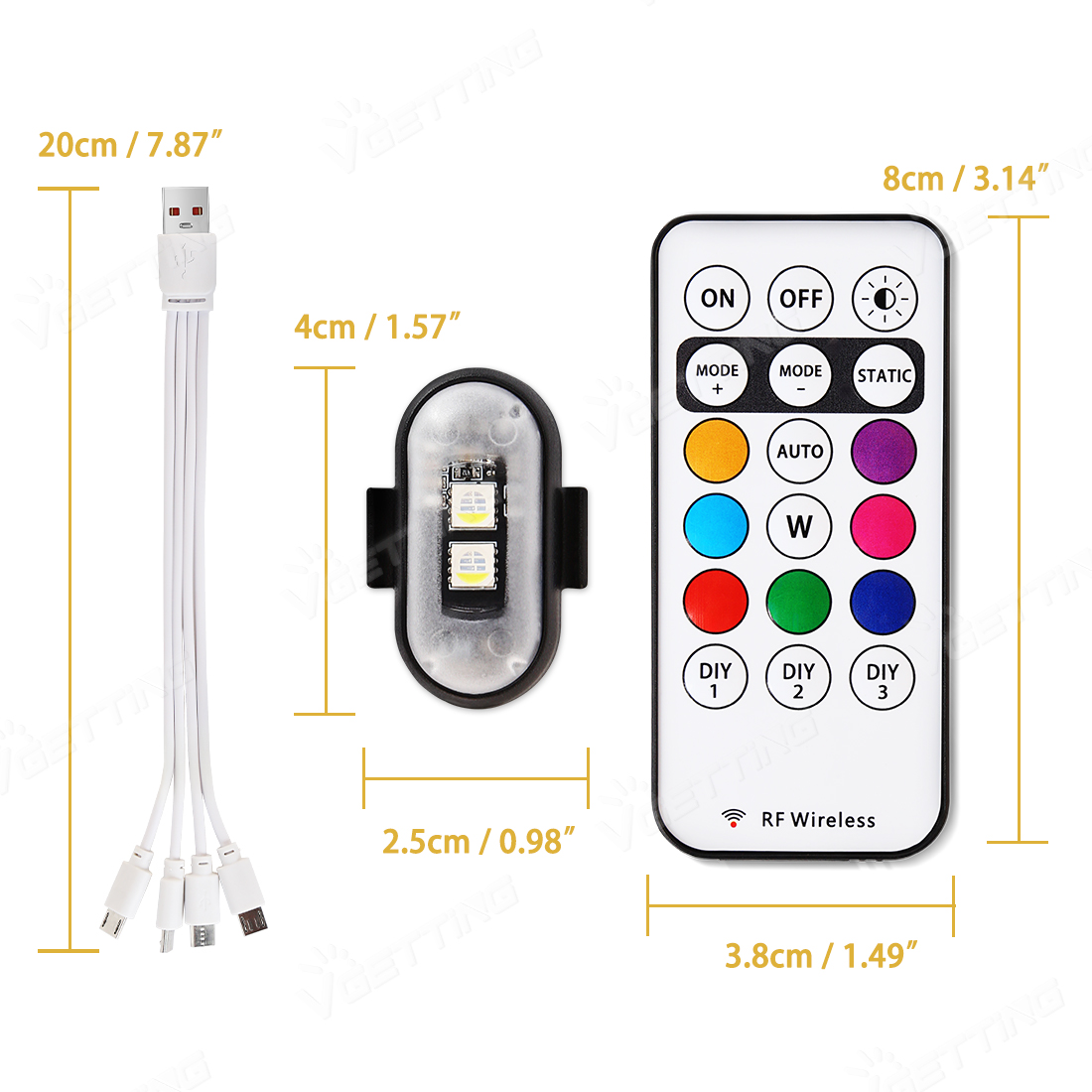 4 Uds Mini Drone luz estrobosc - Drone Strobe Light reseña y precio